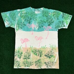 Vintage 1990s Plants Hand Painted T-Shirt